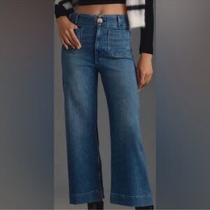 Maeve The Colette Crop High-Rise Wide-Leg Jeans Size 31 Petite